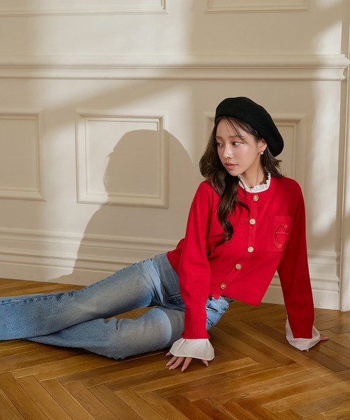 EIMY ISTOIRE（エイミーイストワール）の「スリムフレアデニムパンツ（デニムパンツ・レディース・ライトブルー・25inch/24inch/23inch）」の17枚目の写真