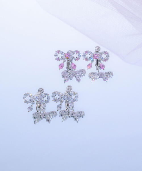 JILL by JILL STUART(ジルバイジルスチュアート)の「◇Cubic リボンイヤリング(イヤリング・レディース・ピンク/シルバー・FREE)」の21枚目の写真