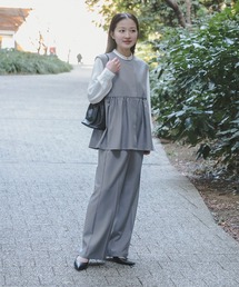 BEAMS HEART（ビームスハート）の「【セレモニー・ハレの日】ペプラム ベスト × パンツ セットアップ（スーツセット）」