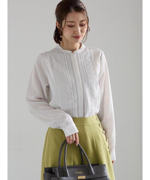 Te chichi（テチチ）の「フロントレースブラウス（シャツ/ブラウス・レディース・ネイビー/ブルー/グレー・F）」の6枚目の写真