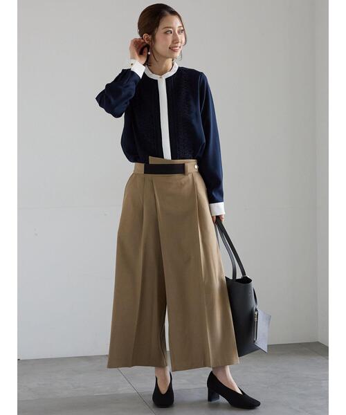 Te chichi（テチチ）の「フロントレースブラウス（シャツ/ブラウス・レディース・ネイビー/ブルー/グレー・F）」の7枚目の写真