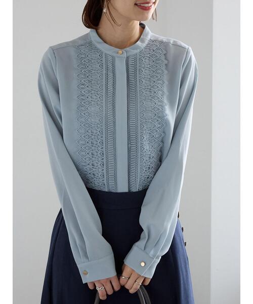 Te chichi（テチチ）の「フロントレースブラウス（シャツ/ブラウス・レディース・ネイビー/ブルー/グレー・F）」の12枚目の写真