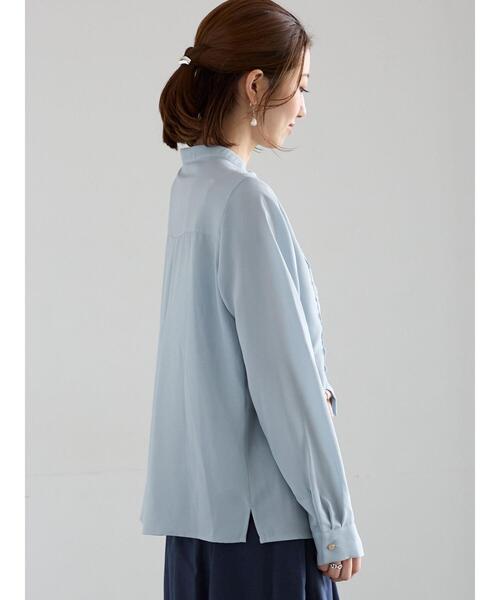 Te chichi（テチチ）の「フロントレースブラウス（シャツ/ブラウス・レディース・ネイビー/ブルー/グレー・F）」の14枚目の写真