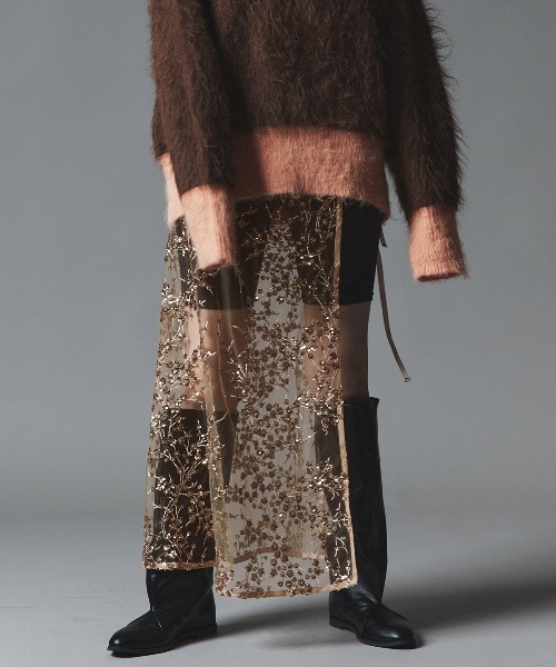 W:Huku(フーク)の「フラワー スパンコール ラップ スカート / Flower Sequined Wrap Skirt(スカート・レディース・ブラック/シルバー/ゴールド/ネイビー・FREE)」の14枚目の写真