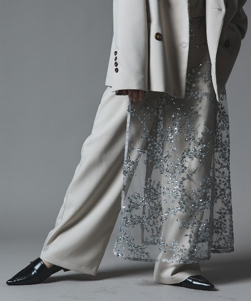 W:Huku(フーク)の「フラワー スパンコール ラップ スカート / Flower Sequined Wrap Skirt(スカート・レディース・ブラック/シルバー/ゴールド/ネイビー・FREE)」の15枚目の写真