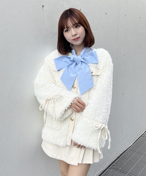 one way（ワンウェイ）の「ラッププリーツスカート（スカート・レディース・ブラック/ホワイト・FREE）」の6枚目の写真