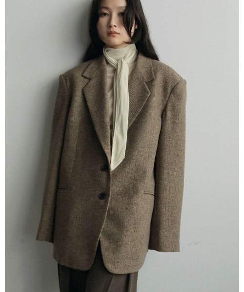 anuke Herringbone Wool Jacket（その他アウター）｜anuke（アンヌーク