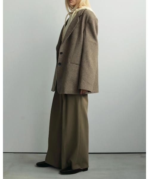 Herringbone Wool Jacket ベージュ 36 anuke anuke Herringbone Wool