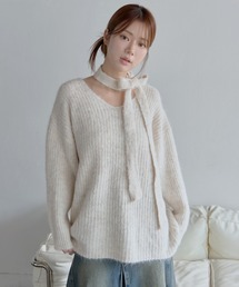 オーバーサイズ」に該当するレディースのニット/セーター（ベージュ系