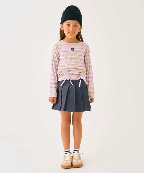 minimal（ミニマル）の「細コールラップパンツ（スカート・キッズ・ラベンダー/チャコール/アイボリー/スモークピンク・100cm/120cm/110cm/130cm/140cm/90cm）」の21枚目の写真