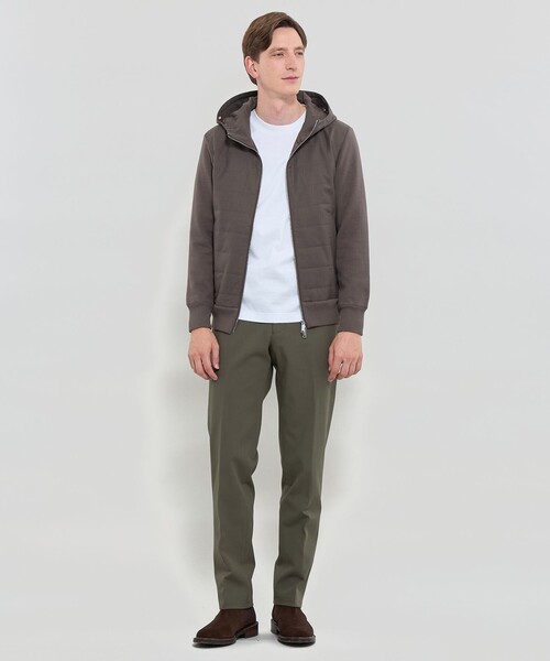 MACKINTOSH LONDON（マッキントッシュ ロンドン）の「フーデットアウターニットコンビ（パーカー・メンズ・ベージュ系その他5/ブラック・L/M/XL）」の4枚目の写真