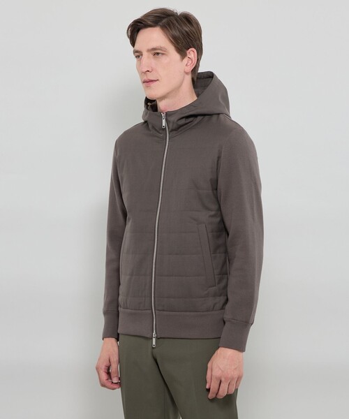 MACKINTOSH LONDON（マッキントッシュ ロンドン）の「フーデットアウターニットコンビ（パーカー・メンズ・ベージュ系その他5/ブラック・L/M/XL）」の6枚目の写真