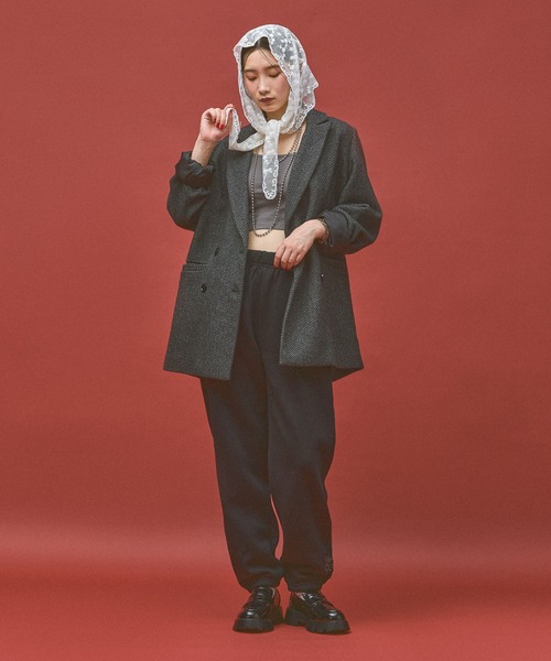 Kappa（カッパ）の「≪Kappa×and ST ウェルネスクラブ≫レギュラーフィットスウェットパンツ (ユニセックス)（スウェットパンツ・レディース・ブルー/ブラック/ホワイト・MEDIUM/LARGE/SMALL）」の14枚目の写真