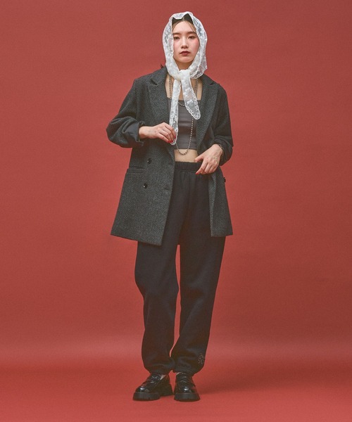 Kappa（カッパ）の「≪Kappa×and ST ウェルネスクラブ≫レギュラーフィットスウェットパンツ (ユニセックス)（スウェットパンツ・レディース・ブルー/ブラック/ホワイト・MEDIUM/LARGE/SMALL）」の17枚目の写真