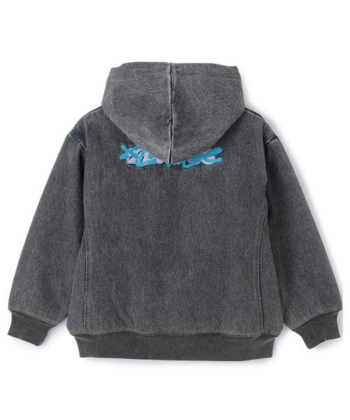 XLARGE KIDS(エクストララージキッズ)の「ケミカルデニムブルゾン(ブルゾン・キッズ・ブルー/ブラック・90cm/140cm/130cm/110cm/120cm/100cm)」の3枚目の写真