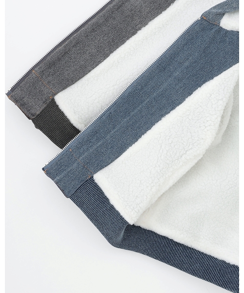 XLARGE KIDS(エクストララージキッズ)の「ケミカルデニムブルゾン(ブルゾン・キッズ・ブルー/ブラック・90cm/140cm/130cm/110cm/120cm/100cm)」の8枚目の写真