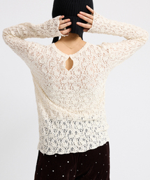 IENA | 《追加2》Flowerストレッチレースプルオーバー(Tシャツ/カットソー)