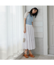 LAP（ラップ）の「レースフリルティアードロングスカート AR2WS571（スカート）」