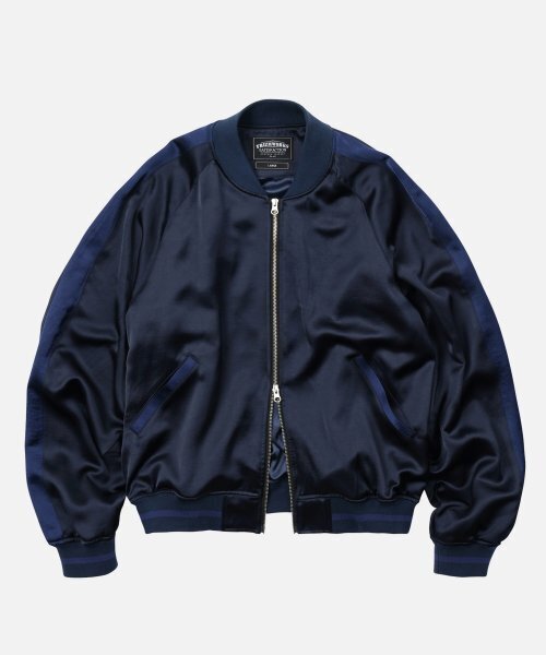 FRIZMWORKS(フリズムワークス)の「VISCOSE SATIN JACKET _ NAVY(ブルゾン・メンズ・その他・MEDIUM/LARGE/X-LARGE)」の2枚目の写真