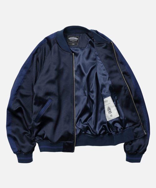 FRIZMWORKS(フリズムワークス)の「VISCOSE SATIN JACKET _ NAVY(ブルゾン・メンズ・その他・MEDIUM/LARGE/X-LARGE)」の3枚目の写真