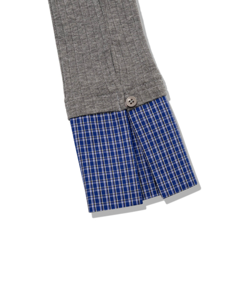 MOAA(モア)の「Dual Trim Shirt Cardigan (GRAY)(カーディガン/ボレロ・レディース・その他・SMALL/MEDIUM)」の4枚目の写真