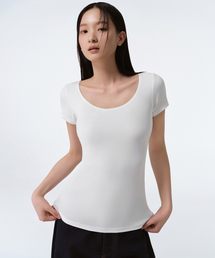MUSINSA STANDARD WOMAN（ムシンサスタンダードウーマン）の「[Cool Standard] Women's Scoop Neck Undershirt [White]（インナーウェア/肌着）」