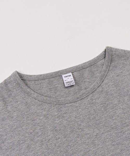 TOFFEE(トフィー)の「ラウンドネックロングスリーブ (メランジェグレー)(Tシャツ/カットソー・メンズ・その他・MEDIUM/LARGE/X-LARGE)」の5枚目の写真