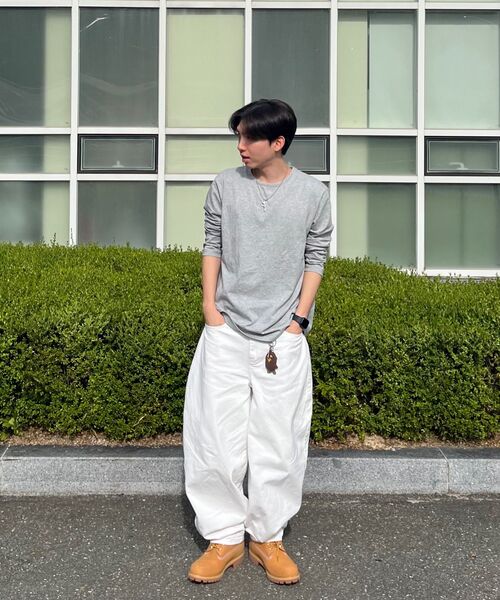 TOFFEE(トフィー)の「ラウンドネックロングスリーブ (メランジェグレー)(Tシャツ/カットソー・メンズ・その他・MEDIUM/LARGE/X-LARGE)」の3枚目の写真