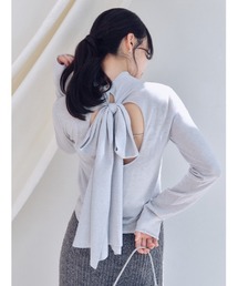 SNIDEL | バックオープンニットプルオーバー(ニット/セーター)