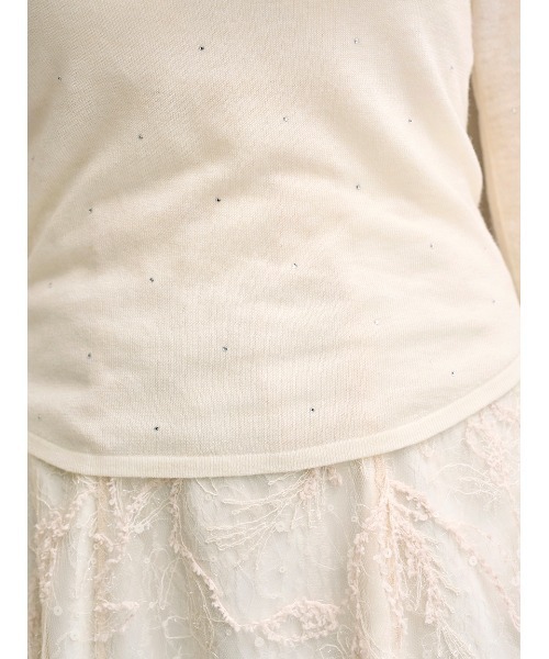 SNIDEL（スナイデル）の「バックオープンニットプルオーバー（ニット/セーター・レディース・ライトブルー/オフホワイト/グレー・F）」の15枚目の写真