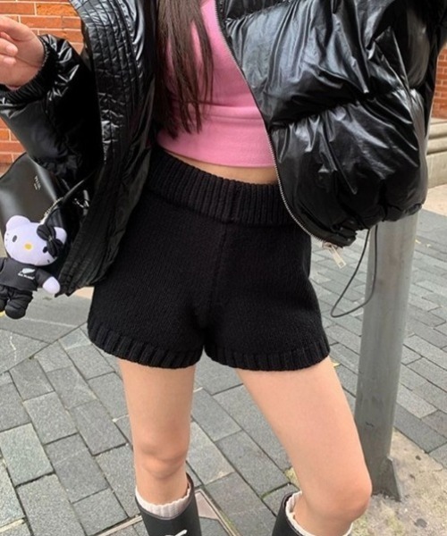 yuue' ( wear )（ユーイ）の「ニットショートパンツ（その他パンツ・レディース・チャコールグレー/グレー/ブラック・FREE）」の15枚目の写真