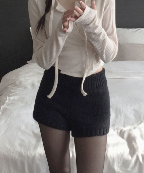 yuue' ( wear )（ユーイ）の「ニットショートパンツ（その他パンツ・レディース・チャコールグレー/グレー/ブラック・FREE）」の8枚目の写真