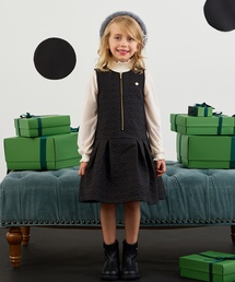 ケイトスペード　セットアップ　新品　160 ケイトスペード】160 ❤︎新品未使用❤︎ 千鳥フードワンピース