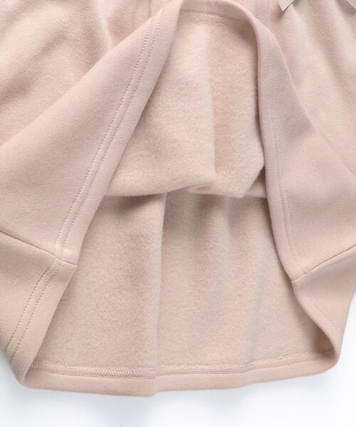 BRANSHES（ブランシェス）の「【あったか】ウエストリボン裏起毛ワンピース（ワンピース・キッズ・ピンク/ブラック・80/110/130/100/120/90/140/150）」の3枚目の写真