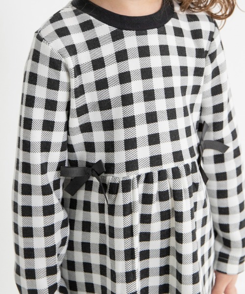 BRANSHES（ブランシェス）の「【あったか】ウエストリボン裏起毛ワンピース（ワンピース・キッズ・ピンク/ブラック・80/110/130/100/120/90/140/150）」の14枚目の写真