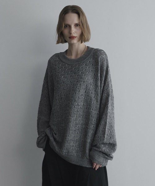 remer（リメール）の「LIGHT DRY BUTTERFLY KNIT / ライトドライバタフライニット（ニット/セーター・メンズ・グレー/ブラック・LARGE/MEDIUM/SMALL/X-SMALL）」の2枚目の写真
