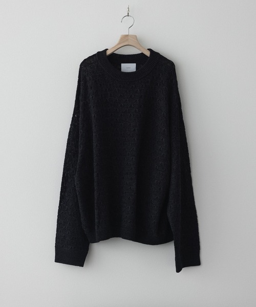 remer（リメール）の「LIGHT DRY BUTTERFLY KNIT / ライトドライバタフライニット（ニット/セーター・メンズ・グレー/ブラック・LARGE/MEDIUM/SMALL/X-SMALL）」の3枚目の写真