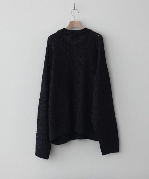 remer（リメール）の「LIGHT DRY BUTTERFLY KNIT / ライトドライバタフライニット（ニット/セーター・メンズ・グレー/ブラック・LARGE/MEDIUM/SMALL/X-SMALL）」の4枚目の写真