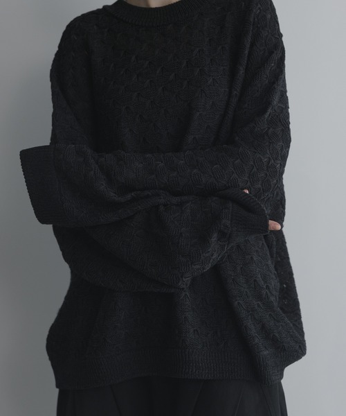 remer（リメール）の「LIGHT DRY BUTTERFLY KNIT / ライトドライバタフライニット（ニット/セーター・メンズ・グレー/ブラック・LARGE/MEDIUM/SMALL/X-SMALL）」の8枚目の写真