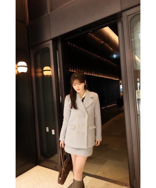 MISTREASS(ミストレアス)の「Shaggy Tailored Mini Set(セットアップ・レディース・アイボリー/グレイッシュブルー/ピンク・FREE)」の22枚目の写真