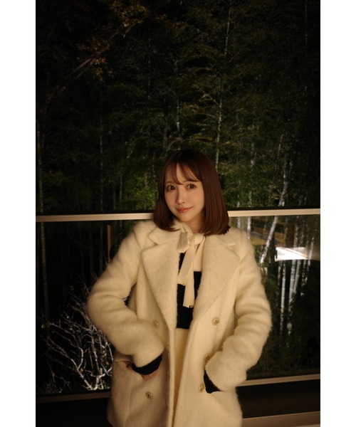 MISTREASS(ミストレアス)の「Shaggy Tailored Mini Set(セットアップ・レディース・アイボリー/グレイッシュブルー/ピンク・FREE)」の16枚目の写真