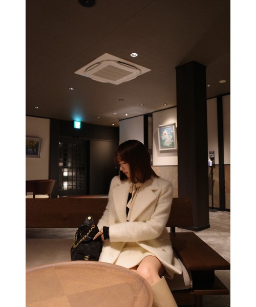 MISTREASS(ミストレアス)の「Shaggy Tailored Mini Set(セットアップ・レディース・アイボリー/グレイッシュブルー/ピンク・FREE)」の17枚目の写真