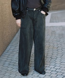 LIDNM | CRACK WASHED BAGGY DENIM PANTS(デニムパンツ)