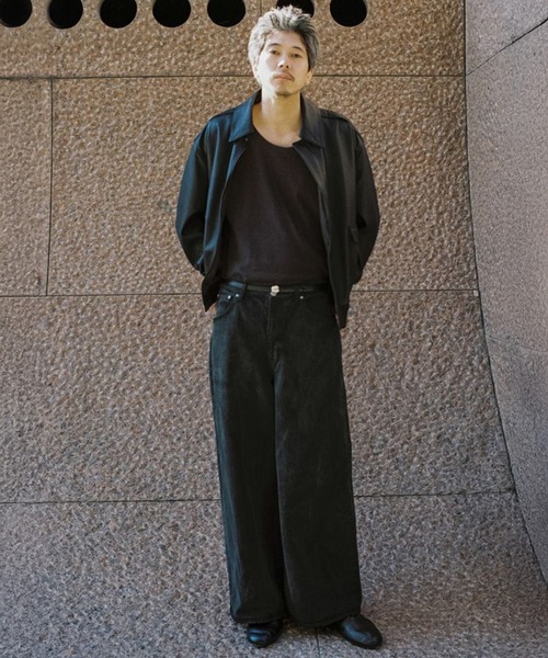 LIDNM（リドム）の「CRACK WASHED BAGGY DENIM PANTS（デニムパンツ・メンズ・ブラック系その他2・SMALL/MEDIUM）」の19枚目の写真