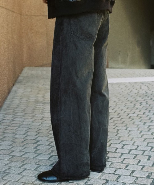 パンツ CRACK WASHED BAGGY DENIM PANTS LIDNM CRACK WASHED BAGGY DENIM PANTS（デニムパンツ）｜LIDNM（リドム）の