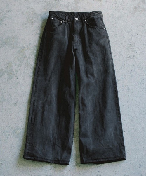 CRACK WASHED BAGGY DENIM PANTS（デニムパンツ）｜LIDNM（リドム）の