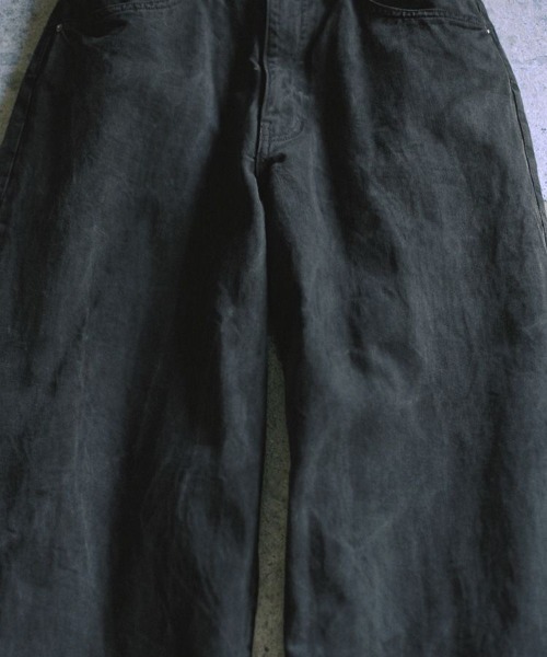 CRACK WASHED BAGGY DENIM PANTS（デニムパンツ）｜LIDNM（リドム）の