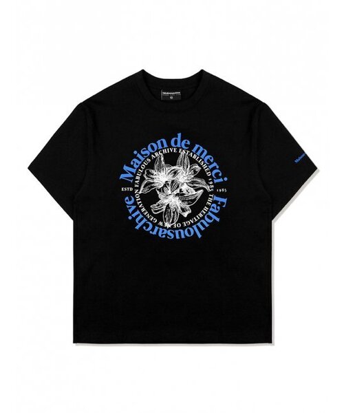 FABULOUS ARCHIVE(ファビュラスアーカイブ)の「ウィメンズ リリス リラックスクロップTシャツ ブラックブルー(FCC2TS385W)(Tシャツ/カットソー・レディース・ブラック・SMALL/MEDIUM)」の3枚目の写真