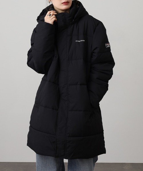 GUESS JEANS(ゲスジーンズ)の「GUESS JEANS ミドル丈パファージャケット(ダウンジャケット/コート・メンズ・ブラック・XL/S/L/M)」の1枚目の写真