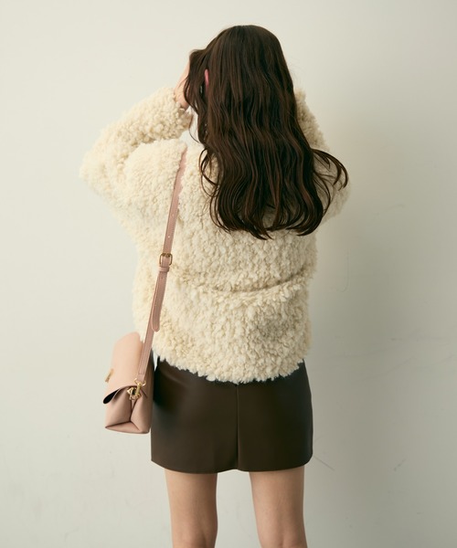 Lunea(ルネア)の「Vネックボアブルゾン(ブルゾン・レディース・ブラウン/ベージュ・FREE)」の17枚目の写真